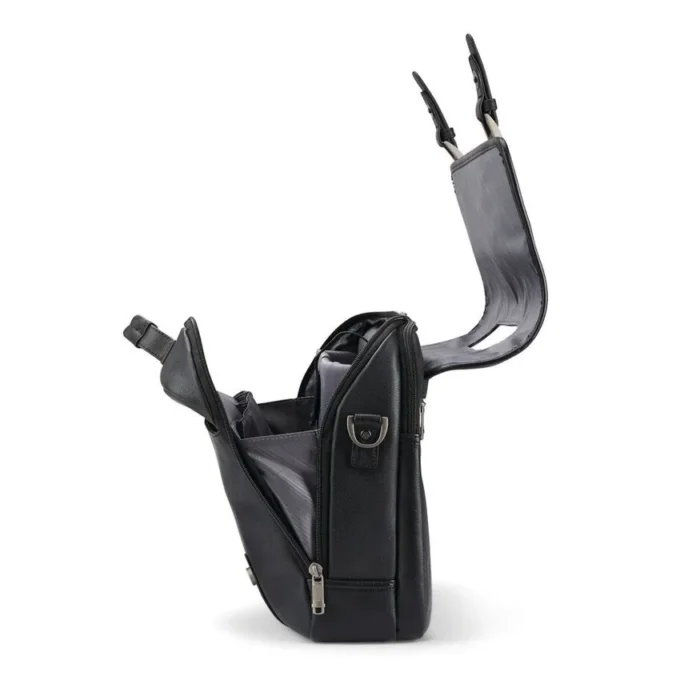 Bolso clásico con solapa de piel