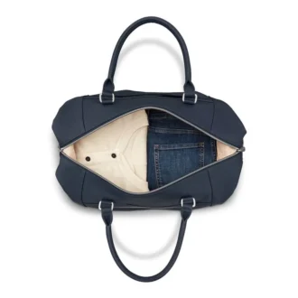 Maleta de fin de semana clásica de piel