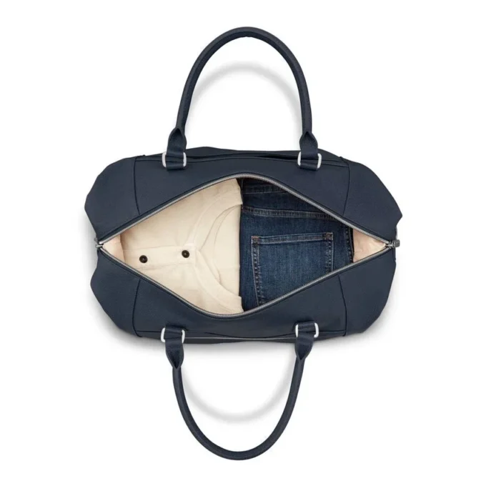 Maleta de fin de semana clásica de piel