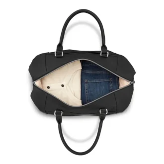 Maleta de fin de semana clásica de piel