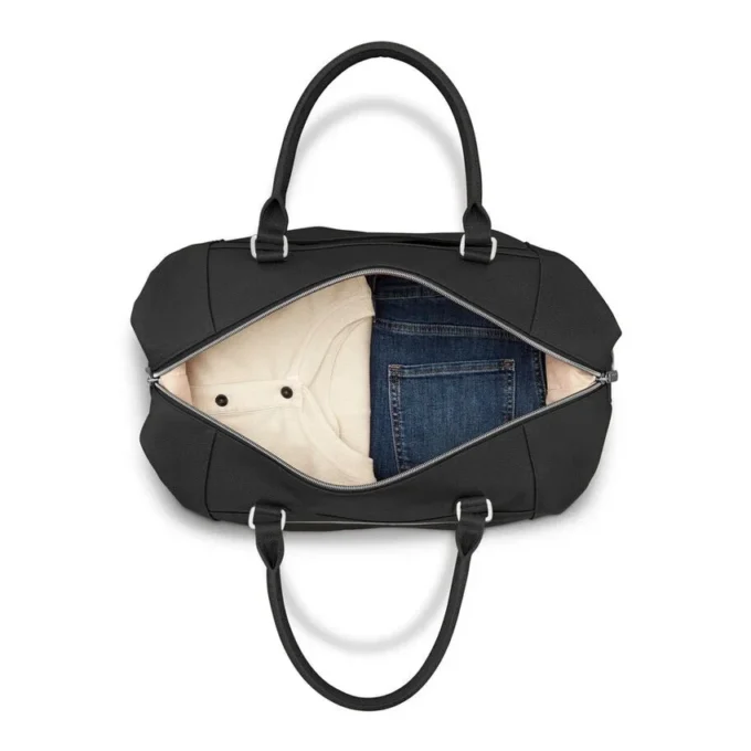 Maleta de fin de semana clásica de piel