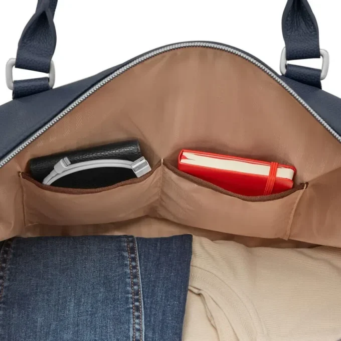 Maleta de fin de semana clásica de piel